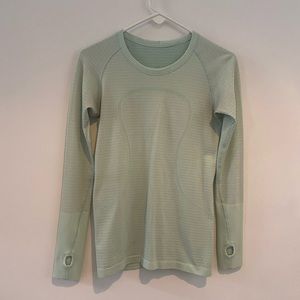 Lululemon Swifty Tech Long Sleeve - Mint Green - size 8